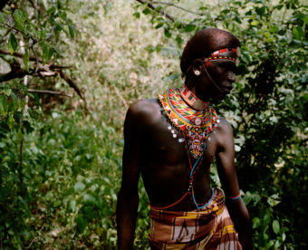 moran # I, kalama community conservancy, northern kenya - with butterflies and warriors III - David Chancellor